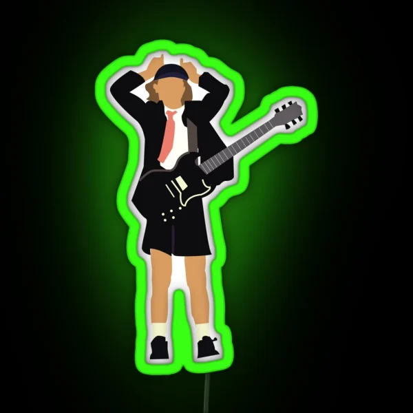 ACDC Angus Young RGB Neon Sign