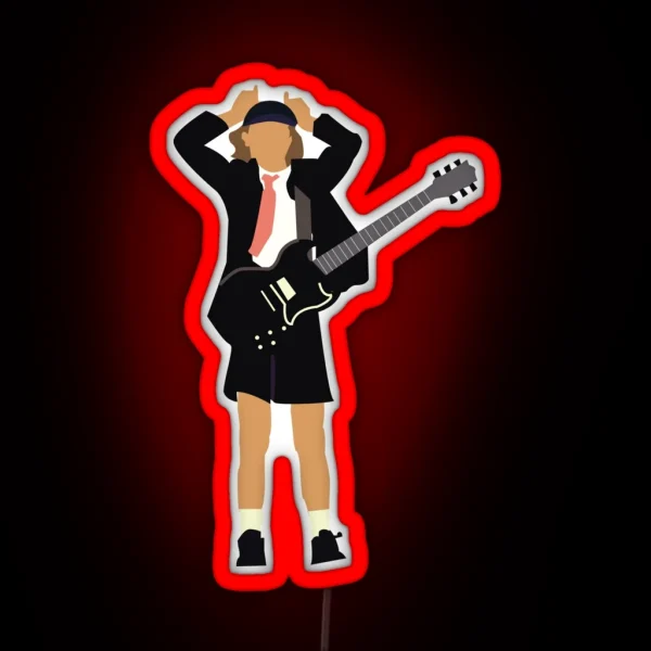 ACDC Angus Young RGB Neon Sign