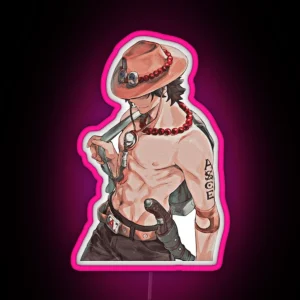 Ace From The Anime One Piece RGB Neon Sign