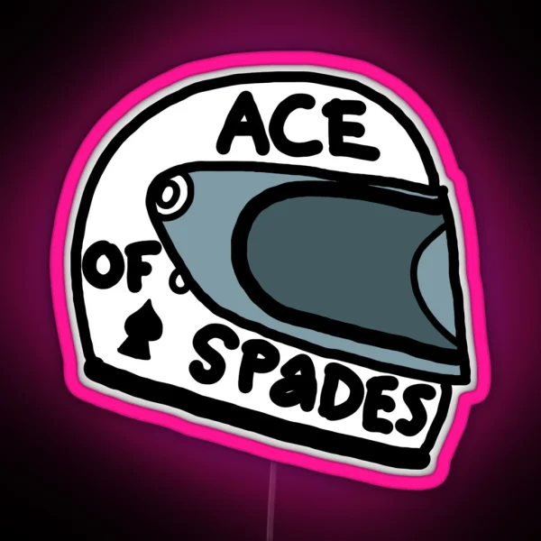 Ace Of Spades Helmet RGB Neon Sign