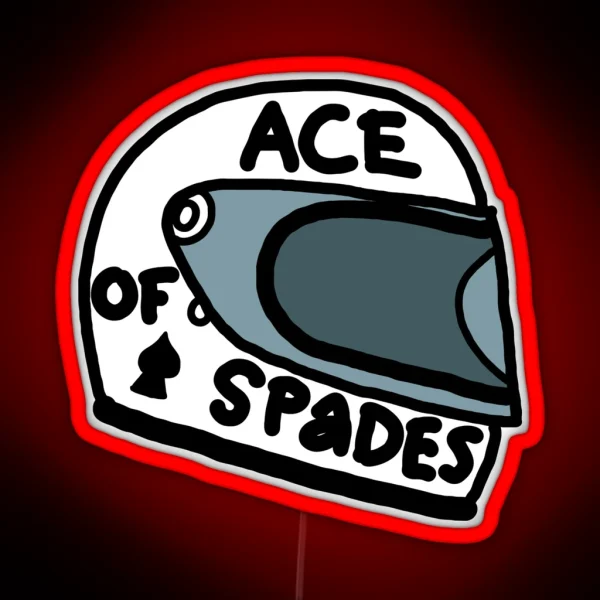 Ace Of Spades Helmet RGB Neon Sign