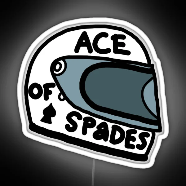 Ace Of Spades Helmet RGB Neon Sign