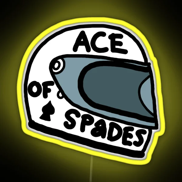 Ace Of Spades Helmet RGB Neon Sign