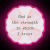 RGB Neon Sign of Inner Strength and Faith Illuminated Lessons
