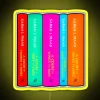 Neon bookshelf decoration inspired by ACOTAR fantasy novel series