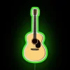 Vibrant Musician's Dream Neon Sign with Color Changing Acoustic Guitar Shape