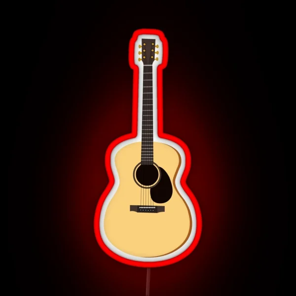 Acoustic Guitar RGB Neon Sign