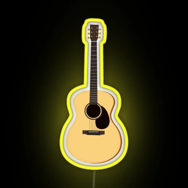 Acoustic Guitar RGB Neon Sign