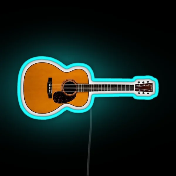 Acoustic Guitar RGB Neon Sign