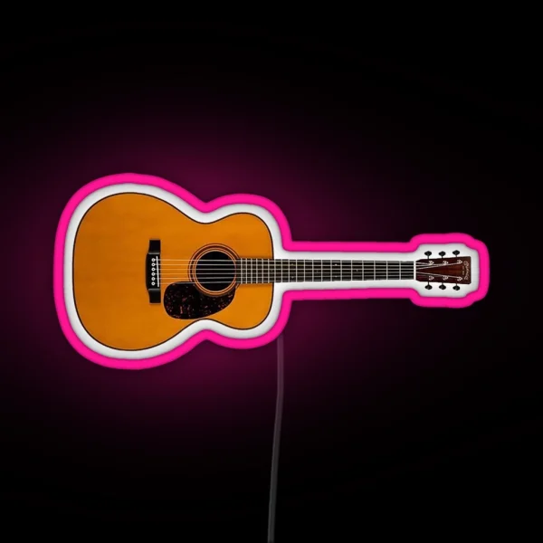 Acoustic Guitar RGB Neon Sign