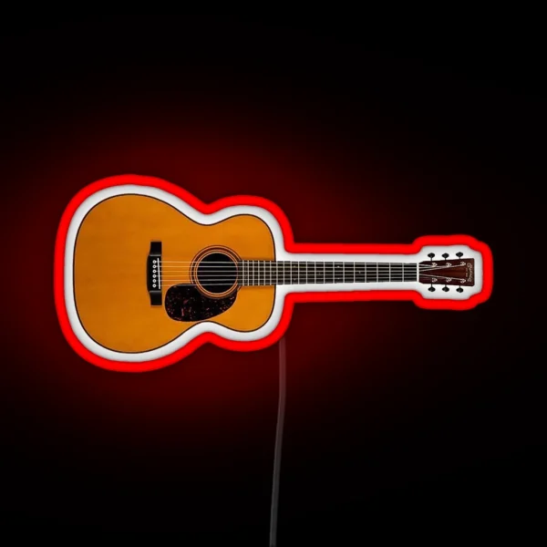 Acoustic Guitar RGB Neon Sign