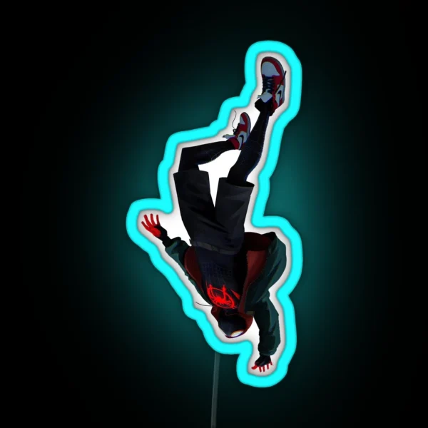 Across The Spider Verse Miles Morales RGB Neon Sign