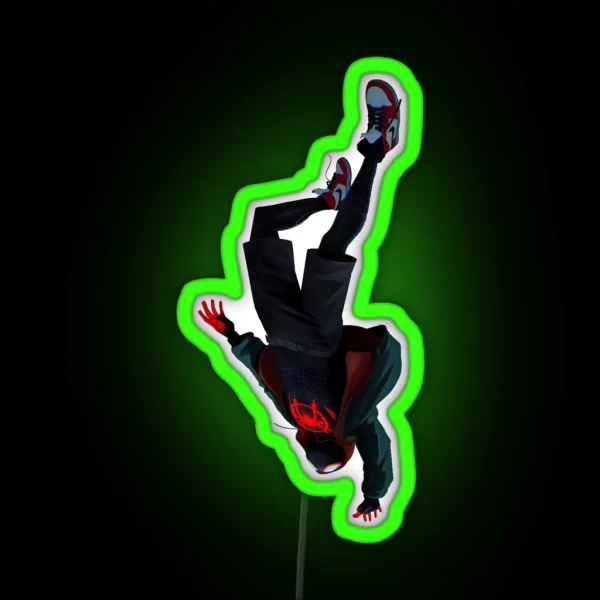 Across The Spider Verse Miles Morales RGB Neon Sign