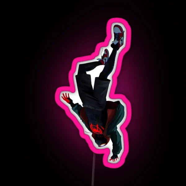 Across The Spider Verse Miles Morales RGB Neon Sign