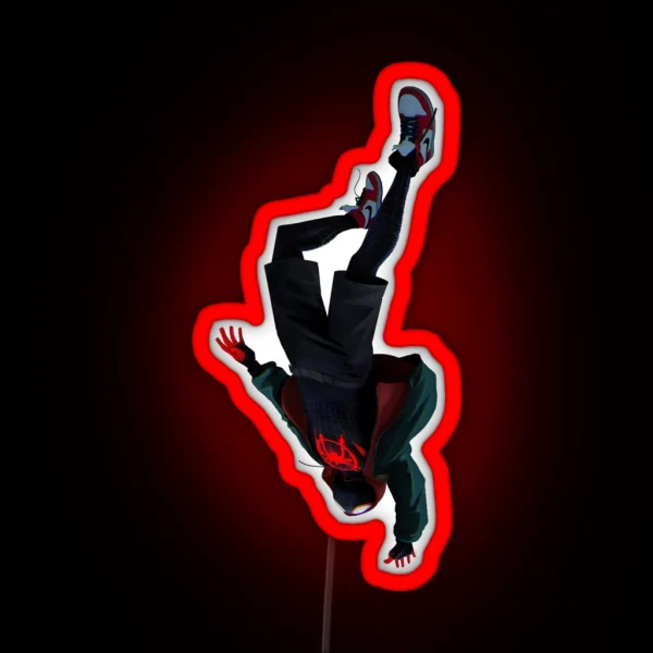 Across The Spider Verse Miles Morales RGB Neon Sign