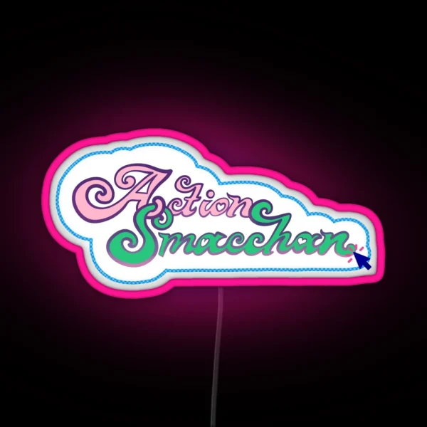 Action Smacchan Vtuber Logo Love RGB Neon Sign