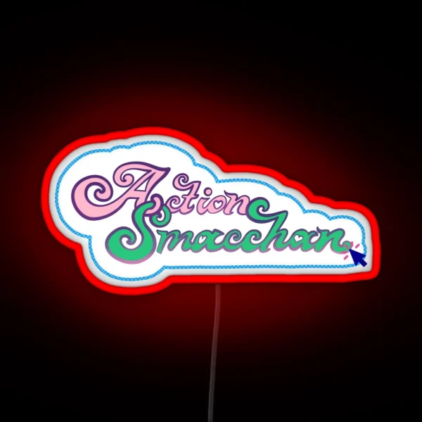 Action Smacchan Vtuber Logo Love RGB Neon Sign