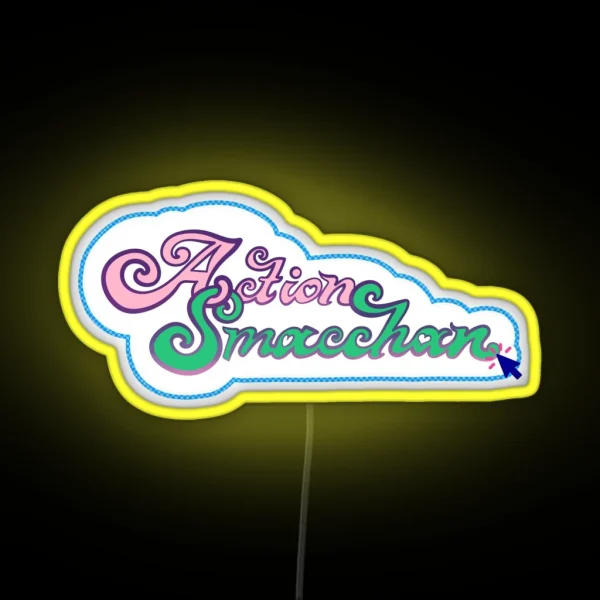 Action Smacchan Vtuber Logo Love RGB Neon Sign