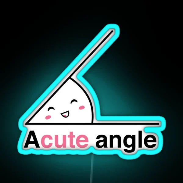 Acute Angle RGB Neon Sign