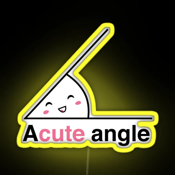 Acute Angle RGB Neon Sign