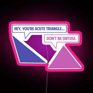 Acute Triangle Obtuse Angle RGB Neon Sign