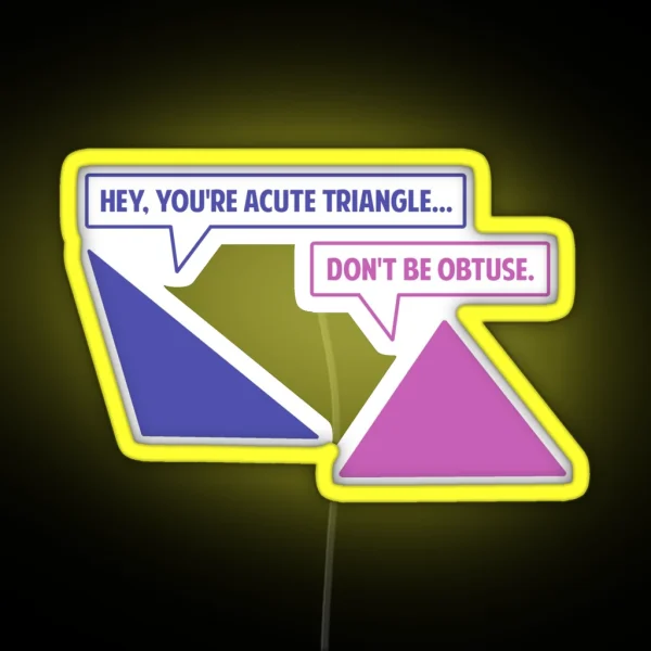 Acute Triangle Obtuse Angle RGB Neon Sign