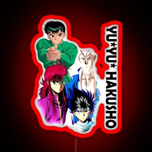 Adaptive Spirit World Detective Investigating Ghosts Yuyu Hakusho Cute Fan RGB Neon Sign