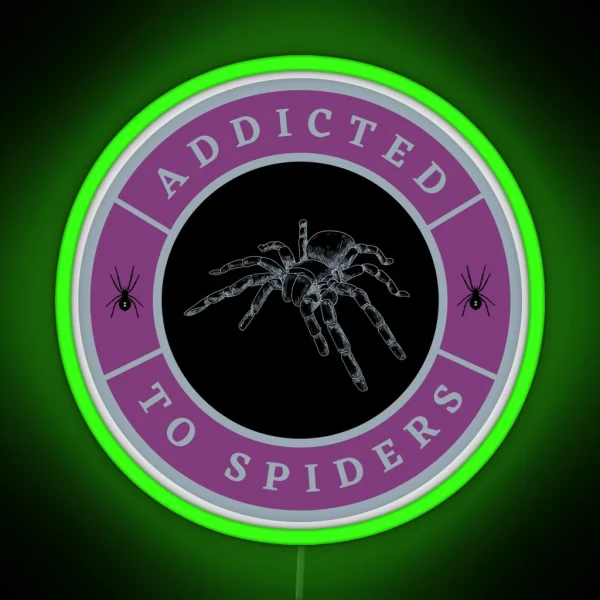 Addicted To Spiders RGB Neon Sign