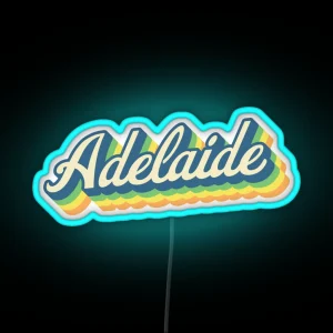 Adelaide Australia Retro City RGB Neon Sign