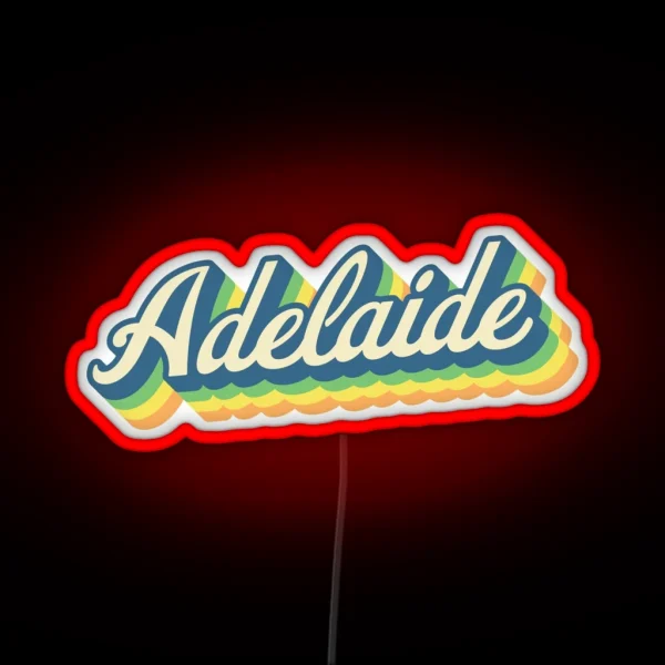 Adelaide Australia Retro City RGB Neon Sign