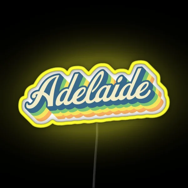 Adelaide Australia Retro City RGB Neon Sign