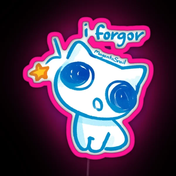 ADHD Creature I Forgor RGB Neon Sign