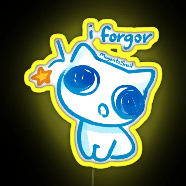 ADHD Creature I Forgor RGB Neon Sign