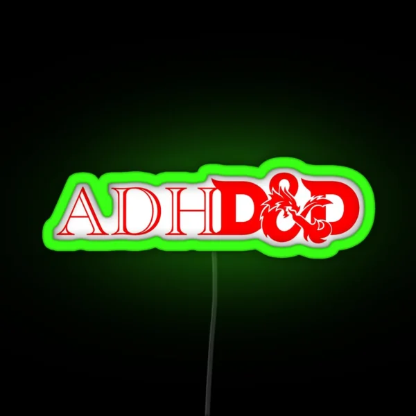 Adhdandd All Red RGB Neon Sign