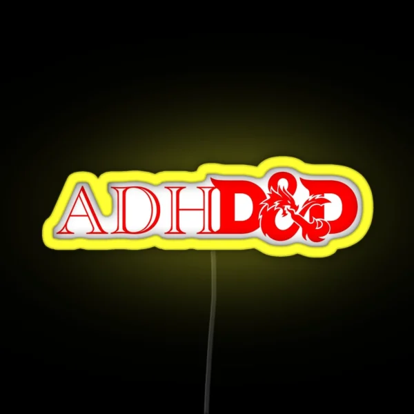 Adhdandd All Red RGB Neon Sign