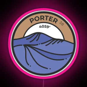 Adirondack High Peak 38 Porter Badge RGB Neon Sign