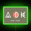 Unique Adirondack Home Decor with Vibrant Geometric Neon Sign Accents