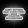 Neon Sign with Hilarious Warning Message for Office Humor Decor