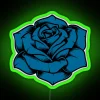Vibrant rose pink and blue LED light decoration neon sign
