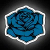 Adorable Blue Rose Shaped RGB Neon Home Decor Accent Sign