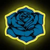 Vibrant Ado Blue Rose Color Changing LED Neon Light Sign Decoration