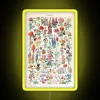 Vintage-inspired LED sign featuring colorful floral pattern from Adolphe Millot