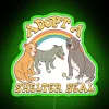 Adopt A Homeless Shelter Pet with Vibrant Colorful Neon Sign