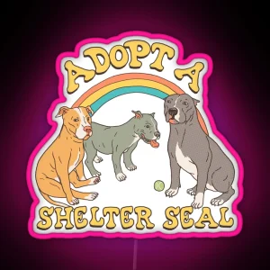 Adopt A Shelter Seal RGB Neon Sign