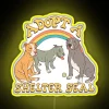 Adoptable shelter seal RGB neon sign with vibrant colorful display