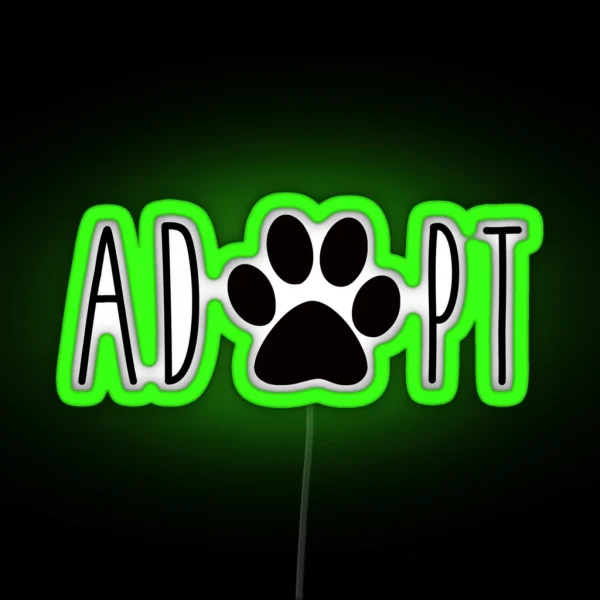 Adopt Dogs RGB Neon Sign