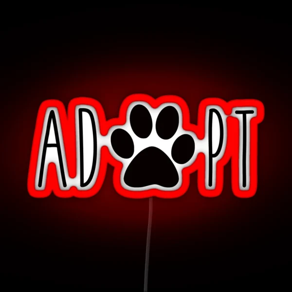Adopt Dogs RGB Neon Sign