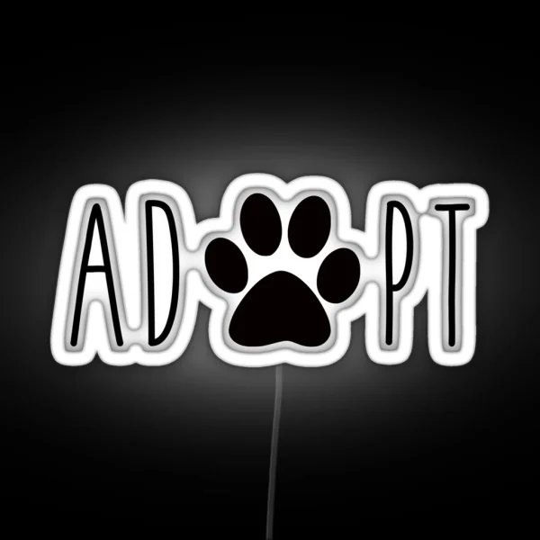 Adopt Dogs RGB Neon Sign