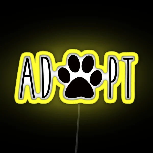 Adopt Dogs RGB Neon Sign