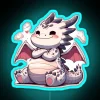 Adorable Fat Dragon Whimsical Crossed Arms And Playful Mood RGB Neon Sign - Image 3